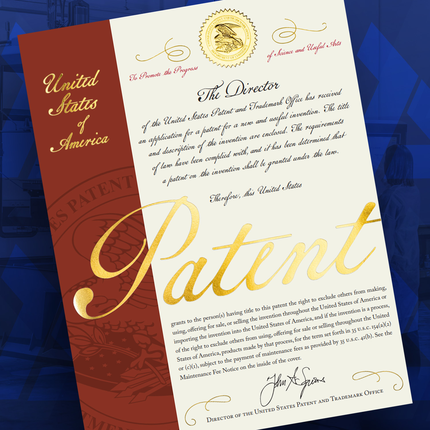 US Patent granted for the Rotary Disc Texturizer